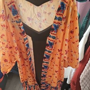 Floral Orange Kimono